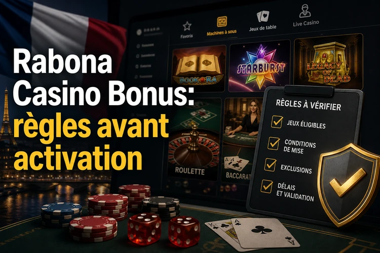 Rabona Casino Bonus: règles à lire avant activation